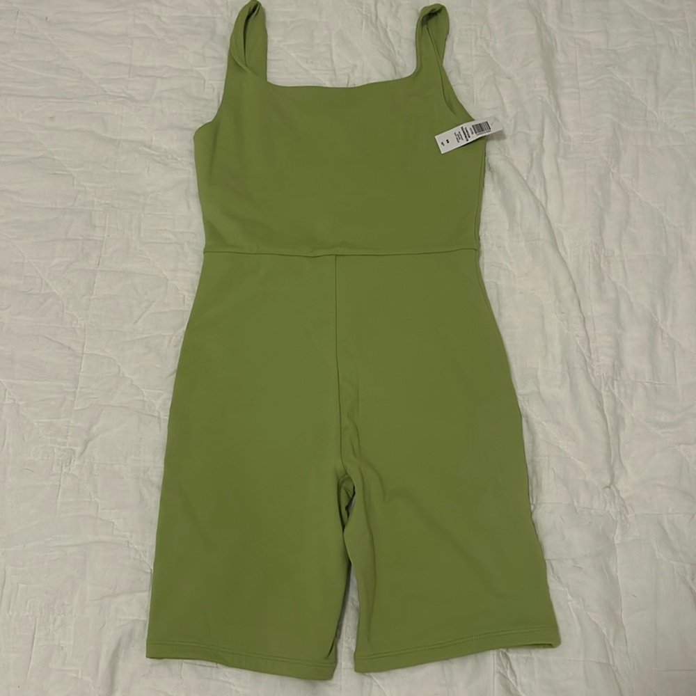 Aritzia Contour Green Sleeveless Jumpsuit